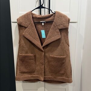 Maurices Brown Sherpa Vest